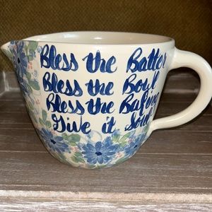 Hand painted Pottery Batter Bowl